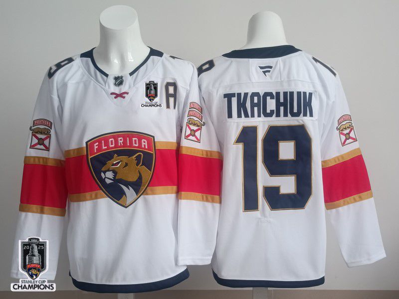 Men 2025 Florida Panthers #19 Tkachuk White Fanatics Home Premium NHL Jersey style 2->florida panthers->NHL Jersey